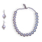 Pearl Necklace and Earring Set, White
