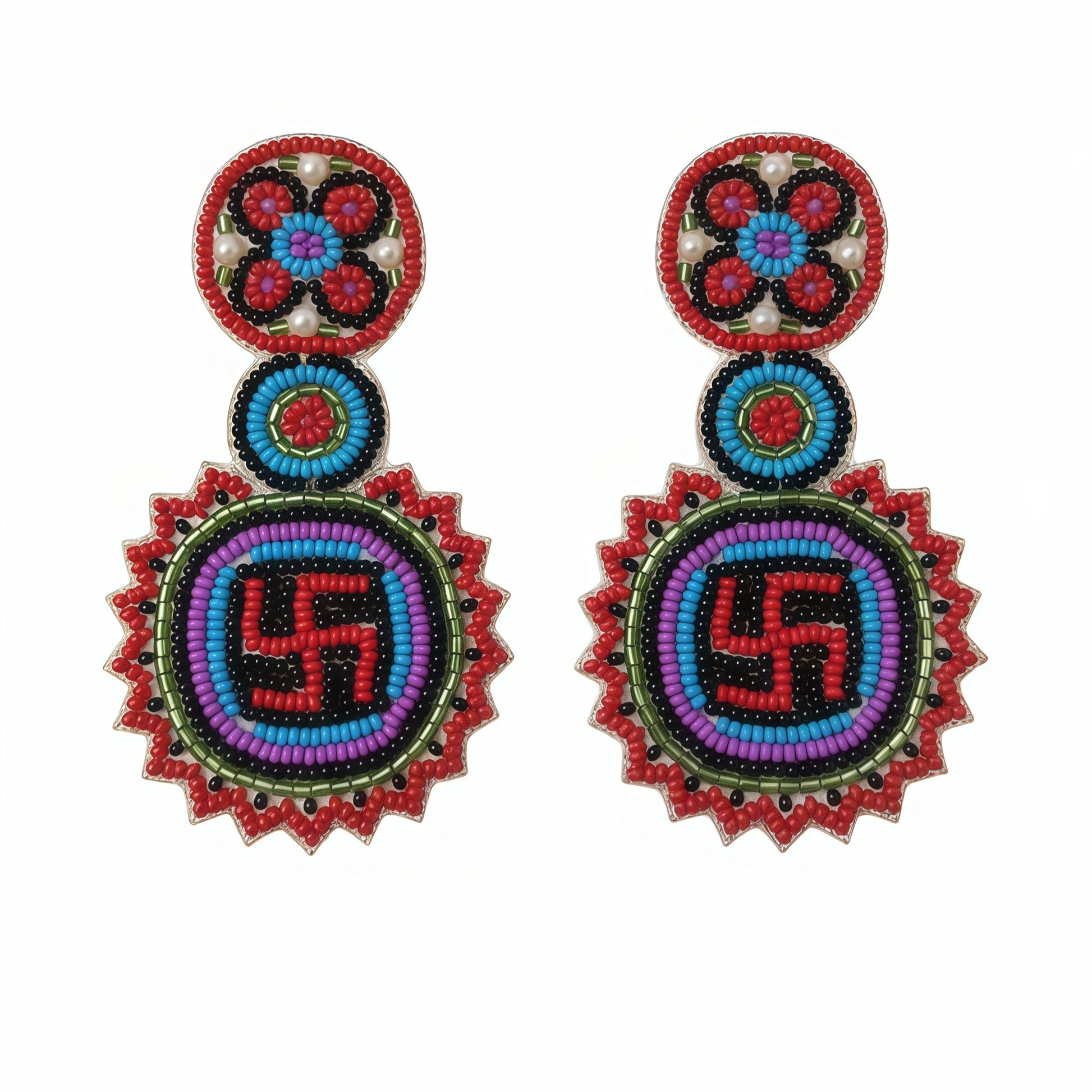 Yellow-&-Pink-Embroidered-Fabric-Earrings-–-Butterfly-Design-|-Festival-Jewelry